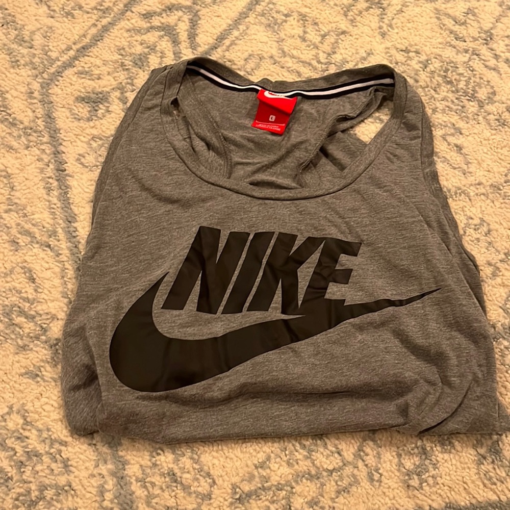 Gray Nike Running Tank Top